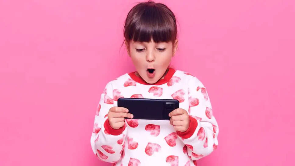Child using phone
